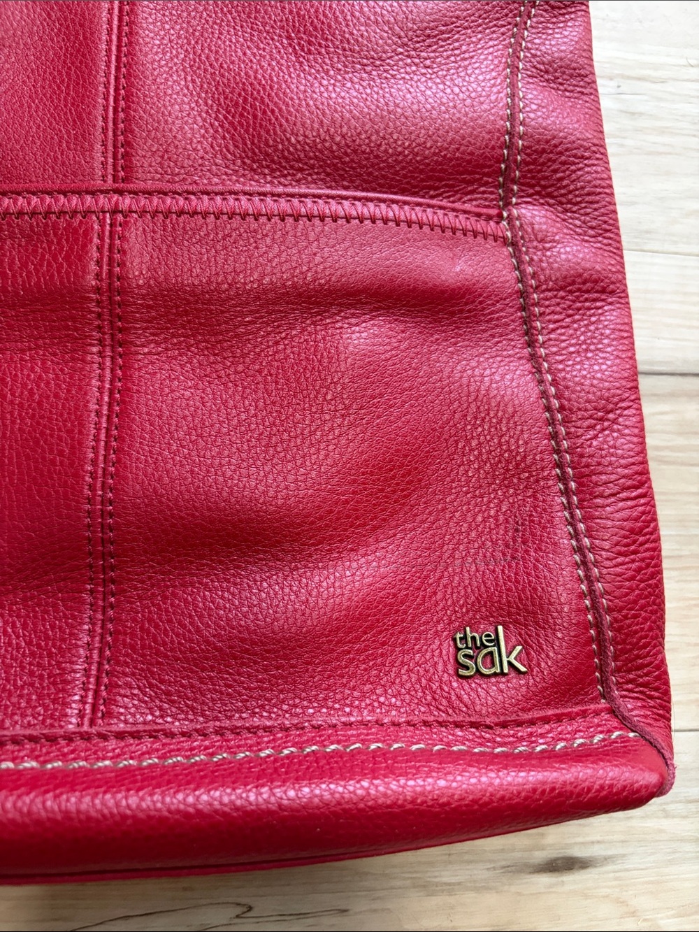 The Sak Red Leather Crossbody Bag with Adjustable Strap - Picture 2 of 9